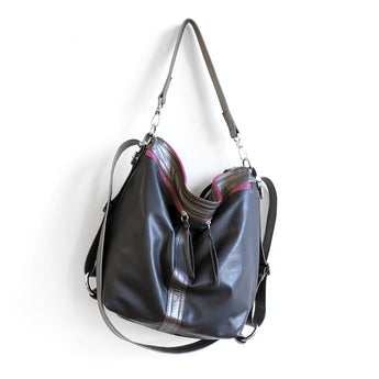 VTG098 | Elizabeth | Vintage Hoop Hobo Double Zip - Medium