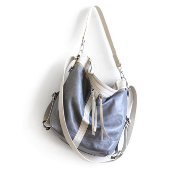 VTG387 | Elizabeth | Vintage Hoop Hobo Double Zip - Medium