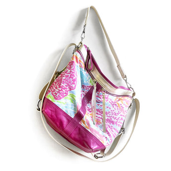 VTG393 | Elizabeth | Vintage Hoop Hobo Double Zip - Medium
