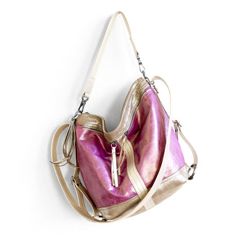 VTG102 | Elizabeth | Vintage Hoop Hobo Double Zip - Medium
