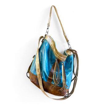 VTG096 | Elizabeth | Vintage Hoop Hobo Double Zip - Medium