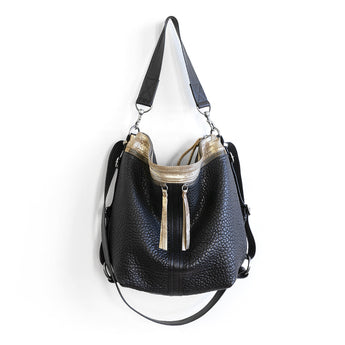 VTG161 | Elizabeth | Vintage Hoop Hobo Double Zip - Medium