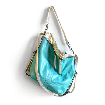 VTG036 | Elizabeth | Vintage Hoop Hobo Double Zip - Medium