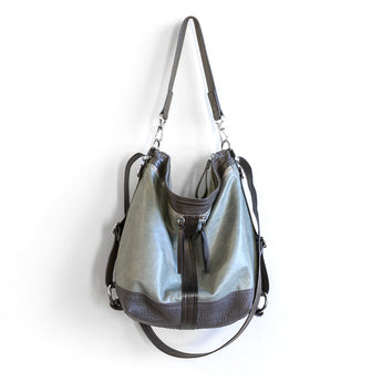 VTG113 | Elizabeth | Vintage Hoop Hobo Double Zip - Medium