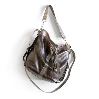 VTG271 | Elizabeth | Vintage Hoop Hobo Double Zip - Medium