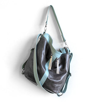 VTG042 | Elizabeth | Vintage Hoop Hobo Double Zip - Medium