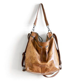 VTG254 | Emily | Vintage Hoop Hobo Double Zip - Large
