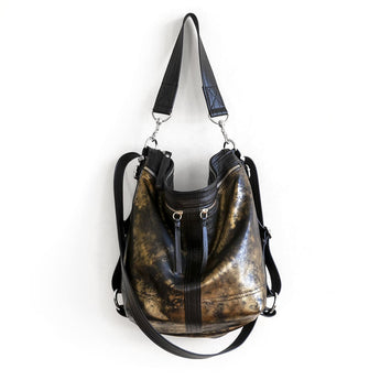 VTG305 | Erica | Vintage Hoop Hobo Double Zip - Medium