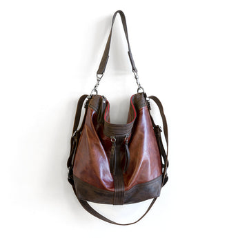 VTG111 | Erica | Vintage Hoop Hobo Double Zip - Medium