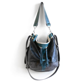 VTG416 | Erin | Missouri | Vintage Hoop Hobo Double Zip - Medium