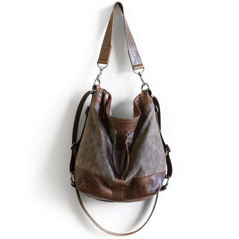VTG480 | Erin | Ohio | Vintage Hoop Hobo Double Zip - Small
