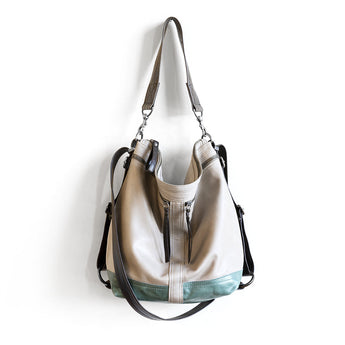 VTG057 | Erin | Vintage Hoop Hobo Double Zip - Medium