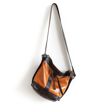 VTG467 | Gloria | Canada | Vintage Hobo Double Zip - XS