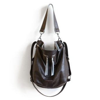 VTG457 | Gloria | Canada | Vintage Hoop Hobo Double Zip - Medium