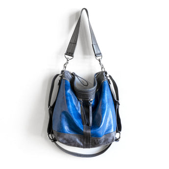 VTG137 | Heather | Vintage Hoop Hobo Double Zip - Medium