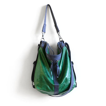 VTG355 | Heather | Vintage Hoop Hobo Double Zip - Large