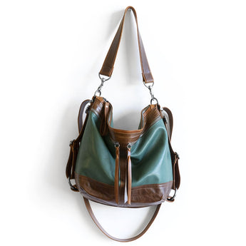 VTG587 | Heather | New Jersey | Vintage Hoop Hobo Double Zip