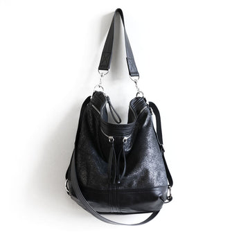 VTG398 | Jackie | Vintage Hoop Hobo Double Zip - Large