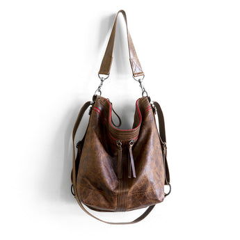 VTG205 | Jacqueline | Vintage Hoop Hobo Double Zip - Medium
