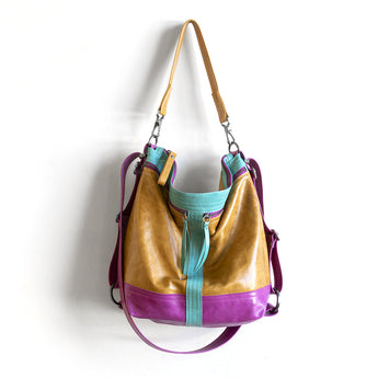 VTG219 | Jaime | Vintage Hoop Hobo Double Zip - Medium