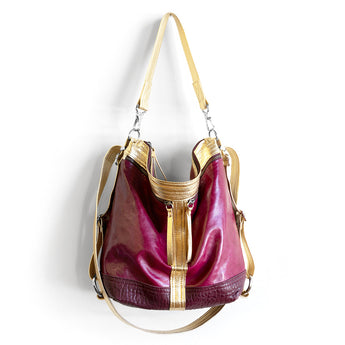 VTG170 | Jeanne | Vintage Hoop Hobo Double Zip - Medium