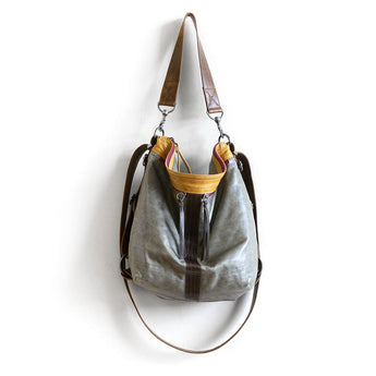 VTG381 | Janean | Vintage Hoop Hobo Double Zip - Medium