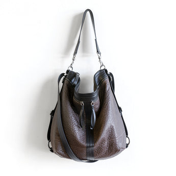 VTG224 | Jenna | Vintage Hoop Hobo Double Zip - Large