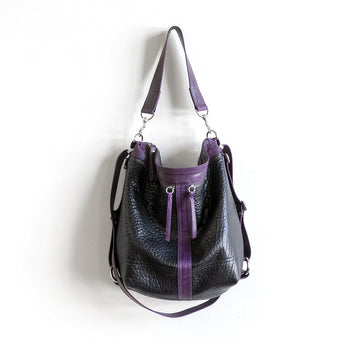 VTG220 | Jenna | Vintage Hoop Hobo Double Zip - Medium