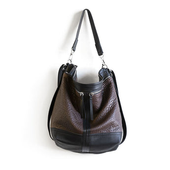VTG313 | Jennifer | Vintage Hoop Hobo Double Zip - Large