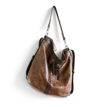 VTG024 | Jennifer | Vintage Hoop Hobo Double Zip - Large