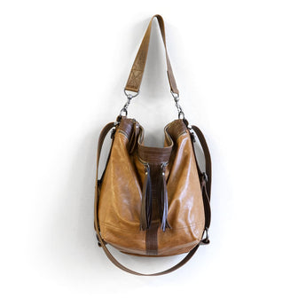 VTG370 | Jennifer | Vintage Hoop Hobo Double Zip - Medium