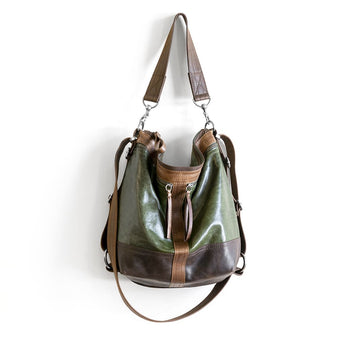 VTG270 | Our Julie | Vintage Hoop Hobo Double Zip - Large