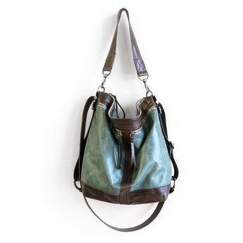 VTG131 | Kasey | Vintage Hoop Hobo Double Zip - Medium