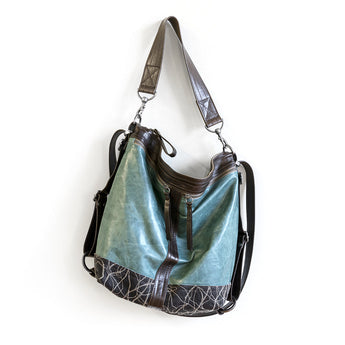 VTG076 | Katherine | Vintage Hoop Hobo Double Zip - Medium