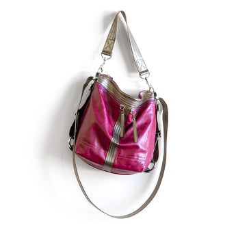 VTG275 | Katy | Vintage Hoop Hobo Double Zip - Small