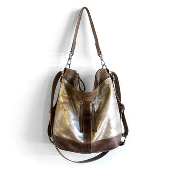 VTG159 | Kim | Vintage Hoop Hobo Double Zip - Medium