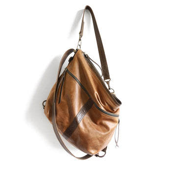 VTG617 | Kristin | California | Vintage Hobo Double Zip Hoop - Large