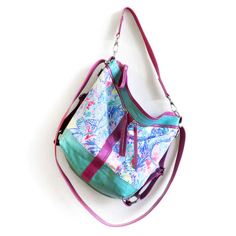 VTG455 | Kristin | California | Vintage Hoop Hobo Double Zip - Medium