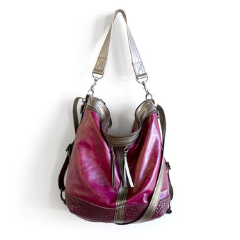 VTG160 | Lianna | Vintage Hoop Hobo Double Zip - Large