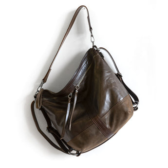VTG551 | Linda | Australia | Vintage Hoop Hobo Double Zip - Medium