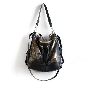 VTG325 | Lindsey | Vintage Hoop Hobo Double Zip - Medium
