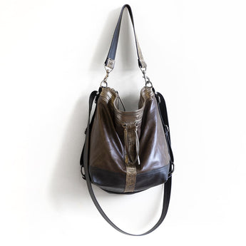 VTG392 | Liz | Vintage Hoop Hobo Double Zip - Medium