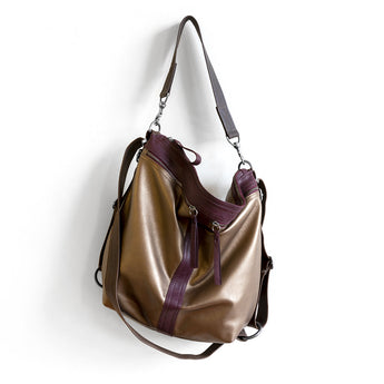 VTG097 | Lori Ann | Vintage Hoop Hobo Double Zip - Large
