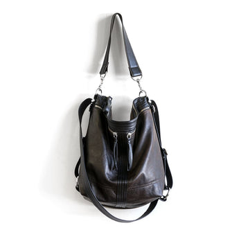 VTG296 | Lyndsey | Vintage Hoop Hobo Double Zip - Medium