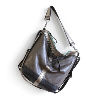 VTG002 | Marika | Vintage Hoop Hobo Double Zip - Medium