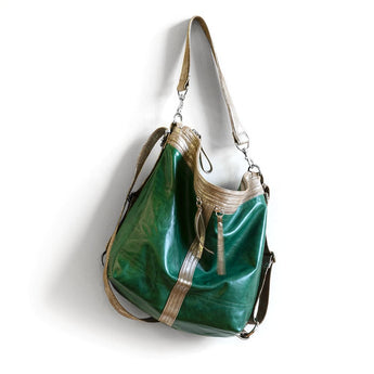 VTG351 | Marianne | Vintage Hoop Hobo Double Zip - Large