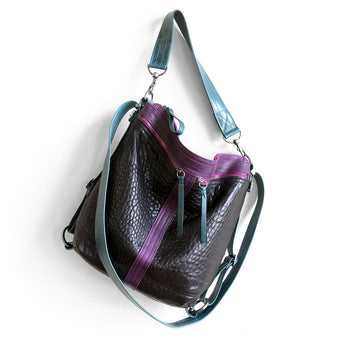 VTG198 | Megan | Vintage Hoop Hobo Double Zip - Large