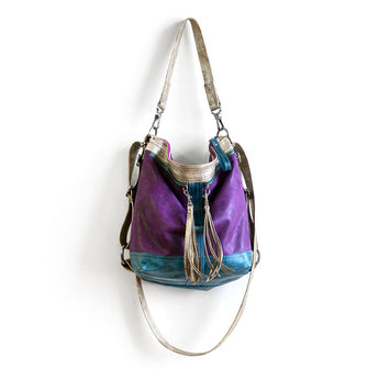 VTG301 | Melissa | Vintage Hoop Hobo Double Zip - Small