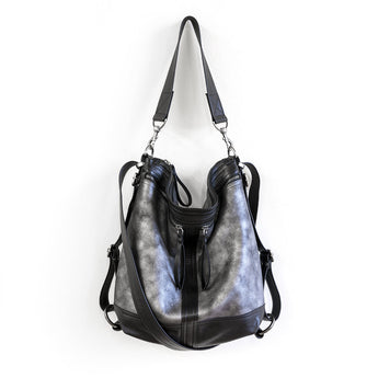 VTG084 | Michele | Vintage Hoop Hobo Double Zip - Medium