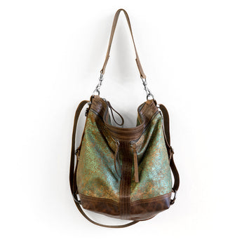 VTG129 | Michele | Vintage Hoop Hobo Double Zip - Medium